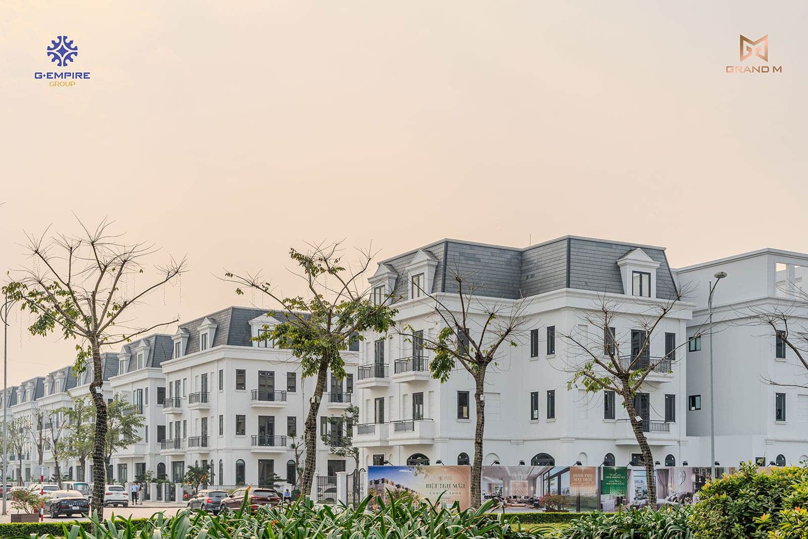 Hình ảnh thực tế dự án biệt thự Solasta Mansion Dương Nội vào tháng 4 năm 2024.