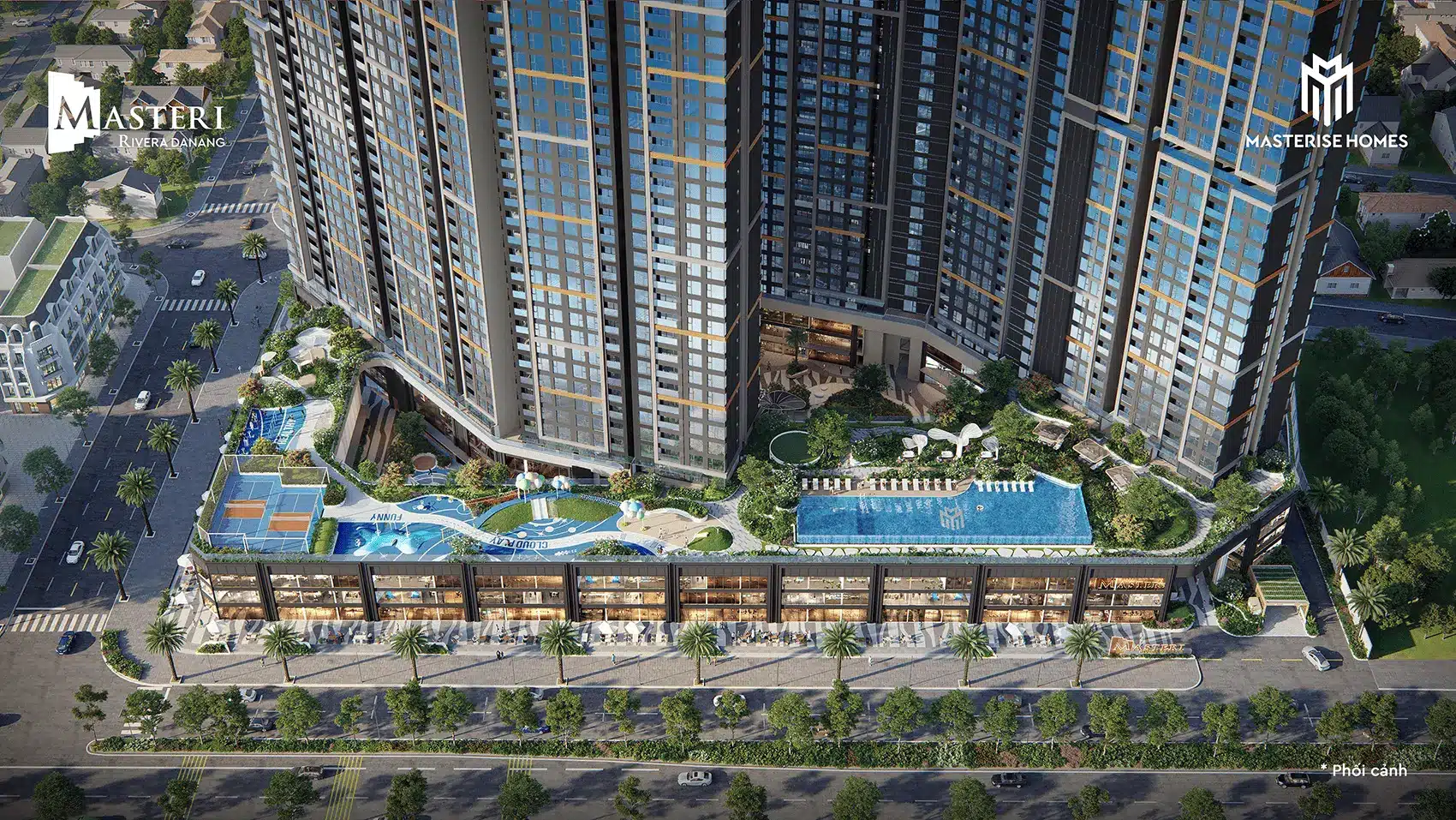 Dự án Masteri Rivera Đà Nẵng với tòa tháp cao 39 tầng, tọa lạc tại quận Hải Châu, trung tâm Đà Nẵng.