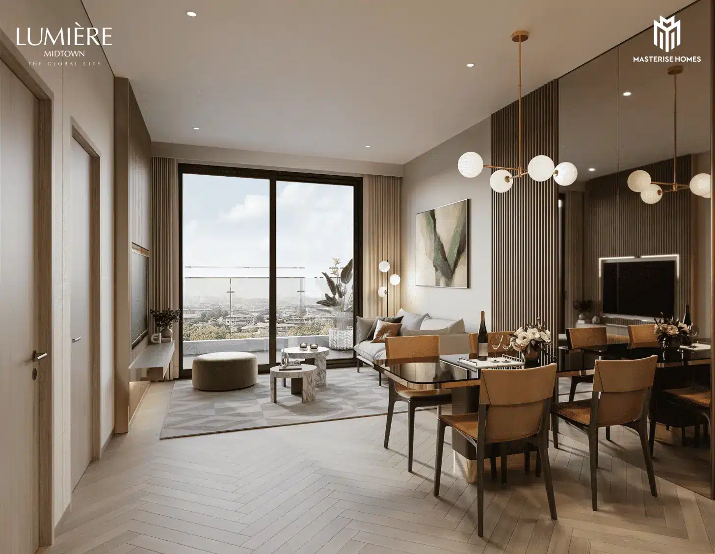 Không gian sống tinh tế tại LUMIÈRE Midtown, mang đến trải nghiệm đẳng cấp giữa lòng TP.HCM.
