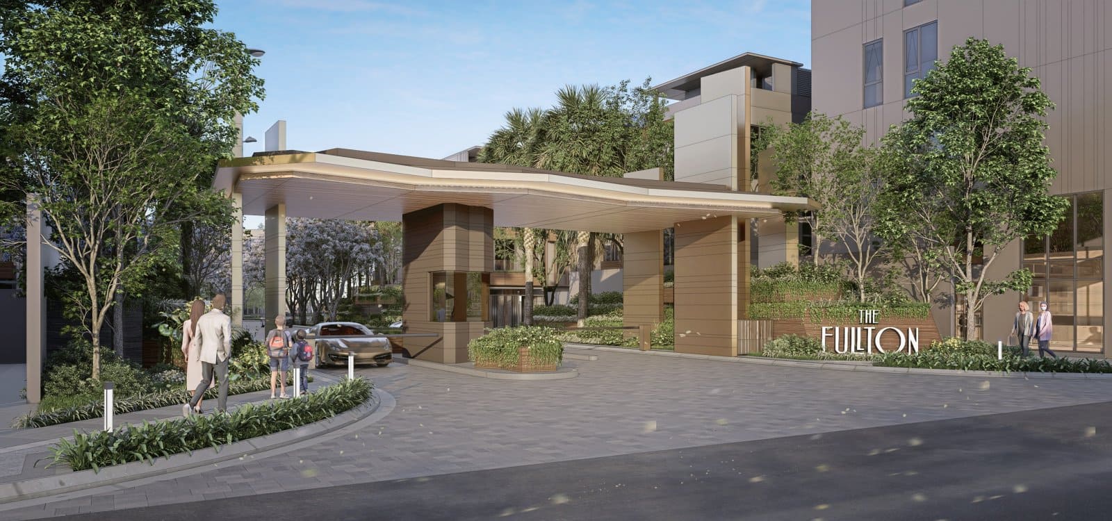 Lối vào dự án The Fullton CapitaLand ở Vinhomes Ocean Park 3, Hưng Yên, Hà Nội.