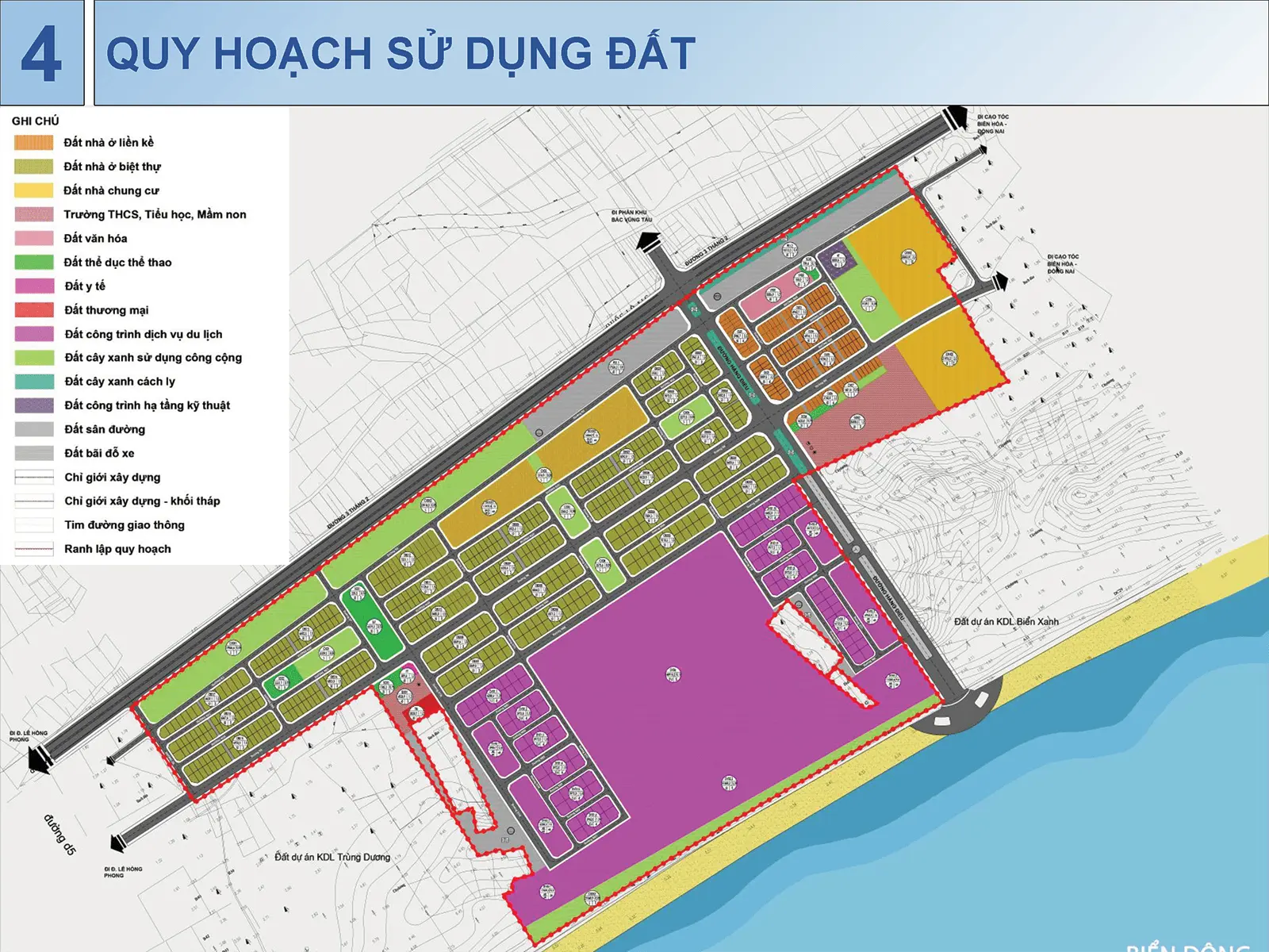 Quy hoạch chi tiết sử dụng đất của dự án Sun Group Vũng Tàu tại đường 3 tháng 2, Vũng Tàu.