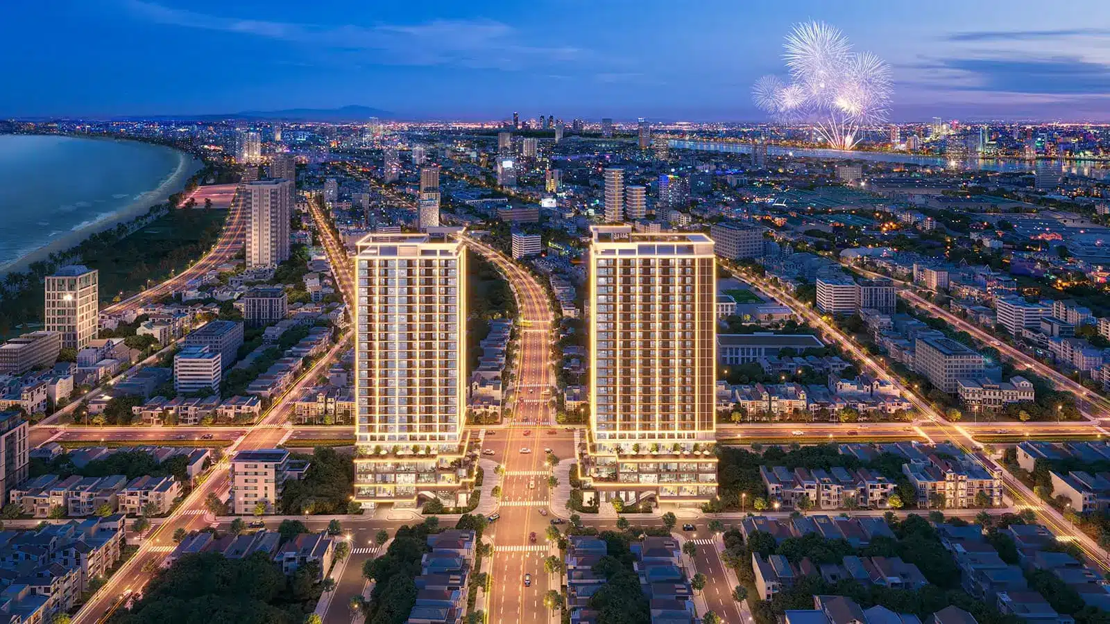 Toàn cảnh Sun Costa Residences Đà Nẵng với vị trí đắc địa và tiện ích chuẩn 5 sao, lý tưởng để đầu tư và nghỉ dưỡng.